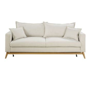 Divano letto a due piazze, realizzato in tessuto multicolore con piedi in legno massello finitura faggio. Divano Letto Vidal 180 Cm : Divani Letto Poltrone Letto In ...