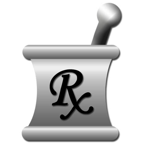 Mortar Pestle Rx Pharmacist Symbol Clipart Image