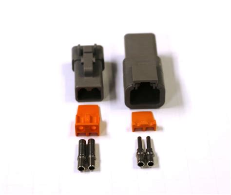 Deutsch Dtp 2 Pin Connector Kit 12 Ga Solid Contacts 2 Pin Ebay