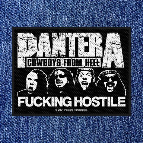 Pantera Cowboys From Hell Fking Hostile New Sew On Patch Offical Band