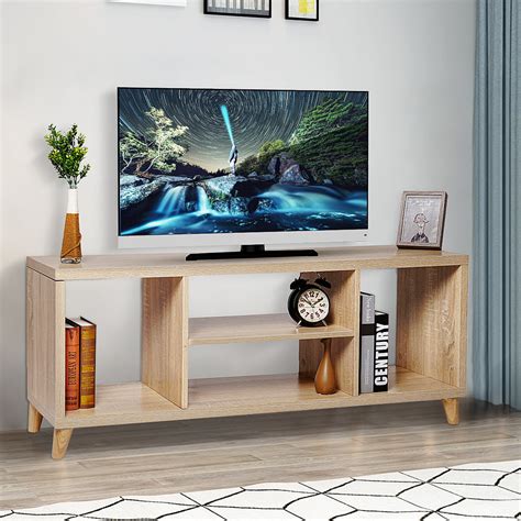 Modern Tv Stand For Tvs 40 To 45 W4 Open Shelves Storage Tv