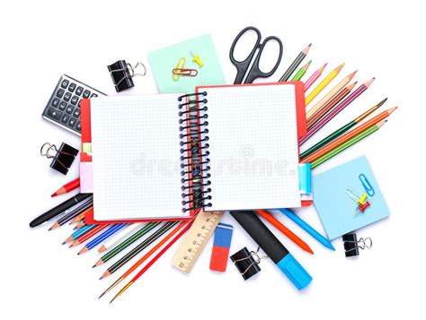 School And Office Supplies Stock Photo Image Of Border 52103676
