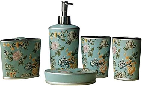 Lyqz Household Bathroom Wash Ceramic Set Includes Lotion Bottle