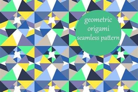 Crinkled Origami Geometric Pattern Graphic By Brightgrayart · Creative
