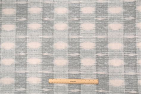 Pk Lifestyles Sashika Plaid Printed Linen Blend Drapery Fabric In Lagoon