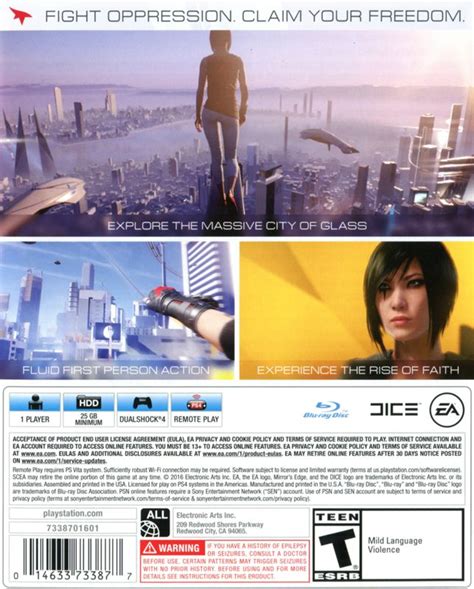Mirror S Edge Catalyst Cover Or Packaging Material Mobygames