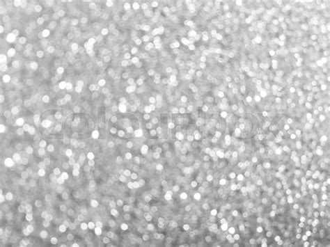 White Silver Glitter Bokeh Texture Christmas Abstract Background