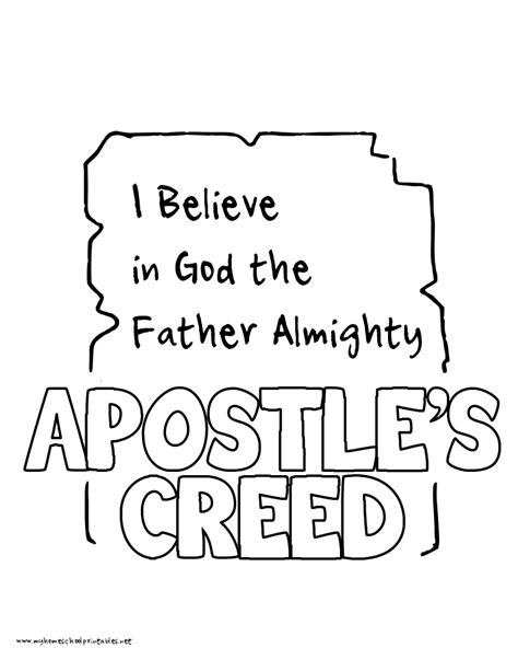 Apostles Creed Coloring Pages For You Cosjsma