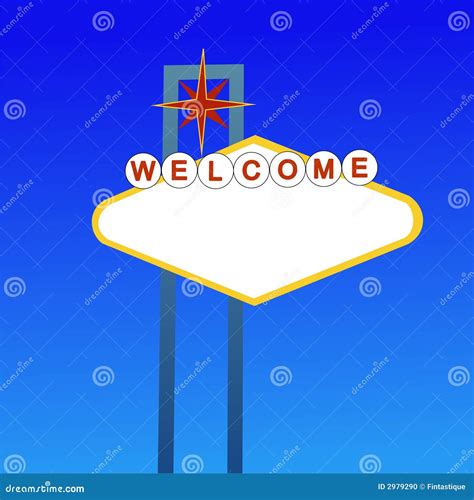 Blank Welcome Sign Stock Vector Illustration Of Destination 2979290