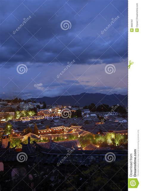 Night Scene Of Lijiang Stock Image Image Of Blue China 3603787