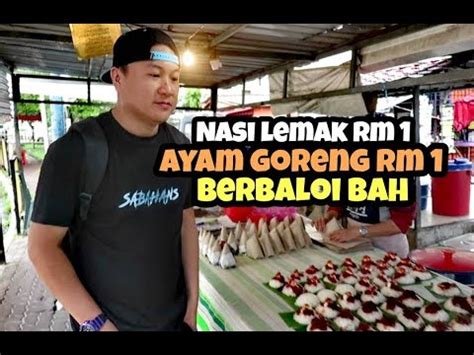 Nasi lemak is a dish originating in malay cuisine that consists of fragrant rice cooked in coconut milk and pandan leaf. Nasi Lemak RM1 + Ayam Goreng RM1 = Berbaloi Bah 🍛🍗 - YouTube
