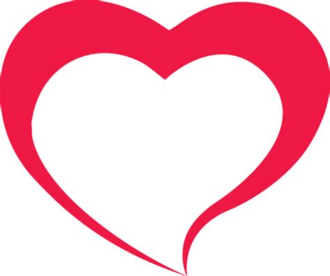 Red Outline Heart Png Image For Free Download
