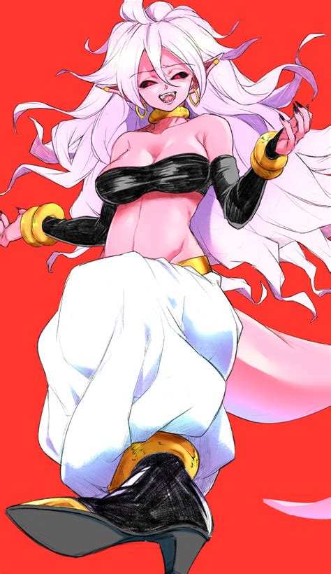 Android 21 And Majin Android 21 Dragon Ball And 1 More Drawn By