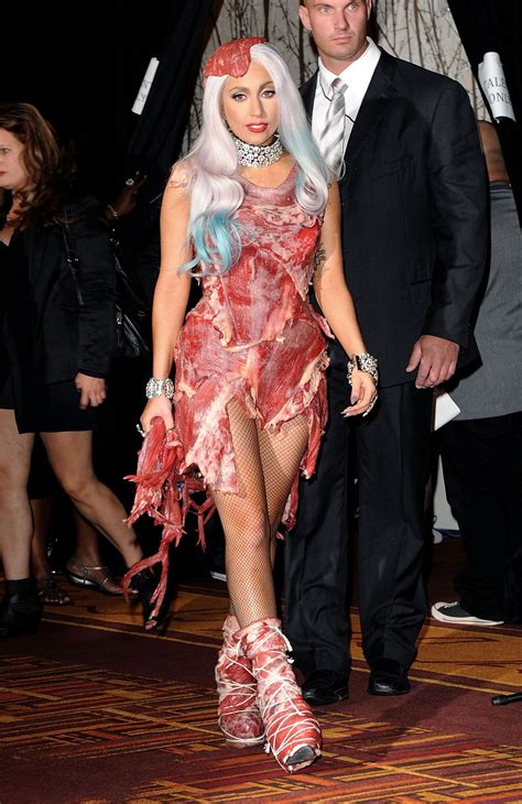 important this is what lady gaga s meat dress looks like five years later lady gaga meat
