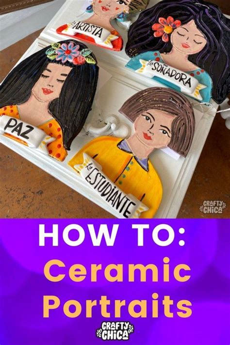 Diy Ceramic Portraits You Can Also Use Air Dry Clay Crafty Chica