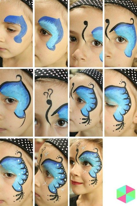 Butterfly Face Paint Step By Step Butterfly Mania