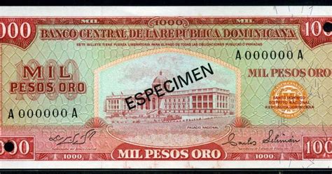 dominican currency 1000 pesos oro banknote 1975 world banknotes and coins pictures old money