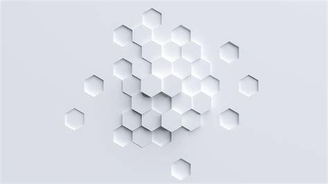 Minimal Wallpaper Abstract Hexagon Simple Minimalism White Color
