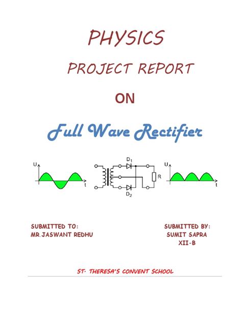 Full Wave Rectifier Class 12 Project