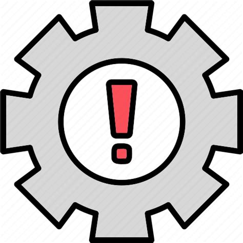 Warning Alert Gear Notice Operational Risk Processing Icon