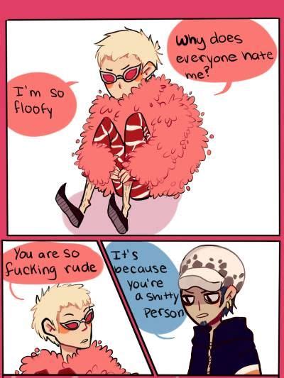 doflamingo and law one piece funny one piece comic one piece meme