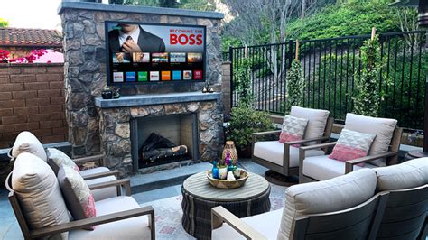 Outdoor Tv Ideas And Installation For Nj I Backyard Projection