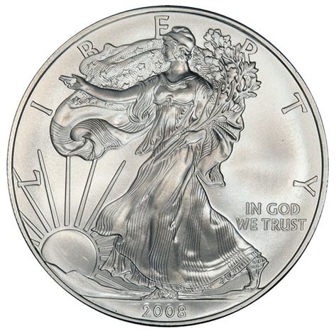 Us Mint 2008 American Silver Eagle 1 Oz Coin