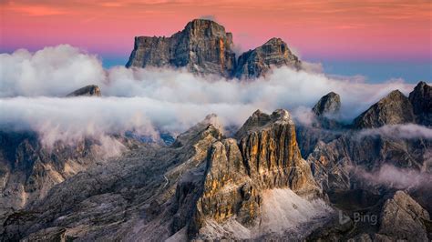 Lagazuoi Mountain Near Cortina Italy 2017 Bing Desktop Wallpaper Preview