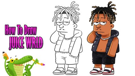 Check the full tutorial how to draw juice wrld step by step, juice wrld drawing step by step full video tutorial How to draw JUICE WRLD the Simpson style - YouTube