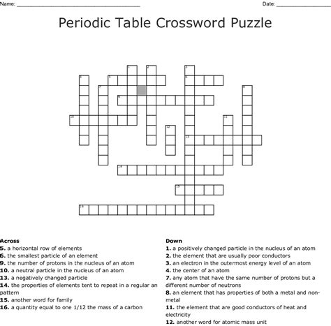 The majority of elements in the periodic table are (metais nonmetals ). Periodic Table Crossword Puzzle Word — db-excel.com