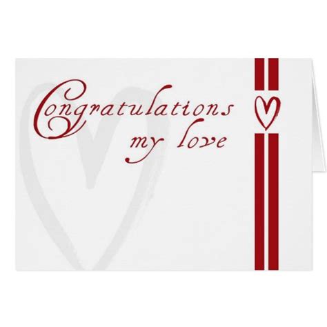 Congratulations To My Love Greeting Card Zazzle