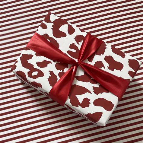 Christmas Red Leopard Luxury Wrapping Paper By Abigail Warner