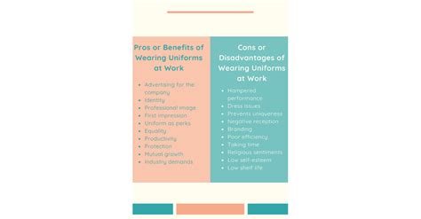 Top 20 Pros And Cons Of Wearing Uniforms At Work Top 20 Pros And Cons