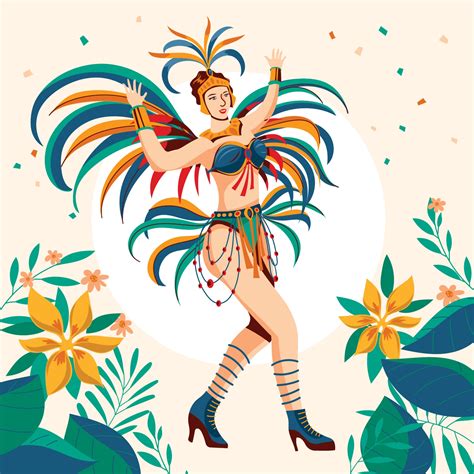 brazillian samba dancer dancing on brazil carnival event 2058441 vector art at vecteezy
