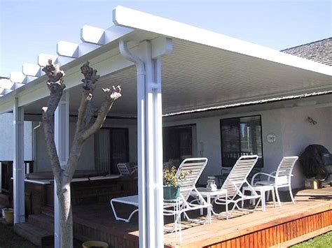 A retractable deck roof can keep the heat of the sun off of you and cool your deck by several degrees. Aluminum Patio Cover, Solid - 12' x 15'