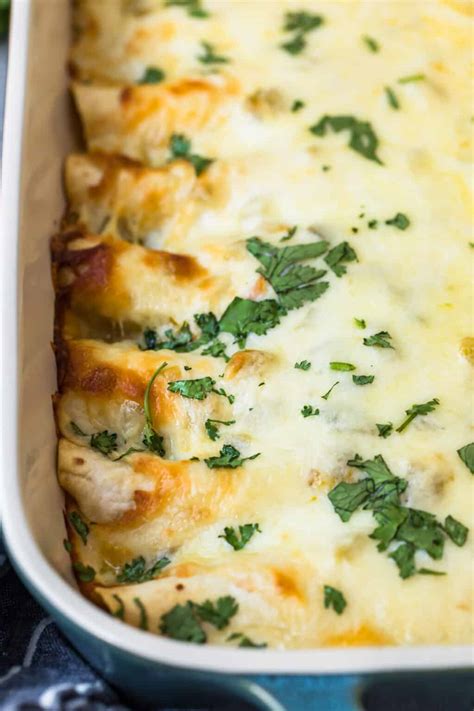 Creamy White Chicken Enchiladas Easy Chicken Recipes