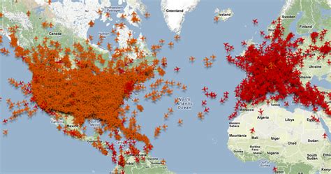 Mesmerizing Real Time Map Of The Worlds Planes Makes Air Travel Look