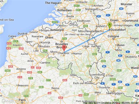 Fare imlecini kullanarak haritayı hareket ettirin. Düsseldorf, Almanya Belçika Arası Kaç Kilometre?