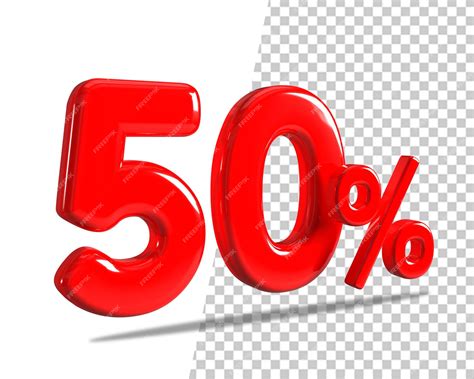 Premium Psd 50 Percent Offer Fifty Big Sale 3d Render