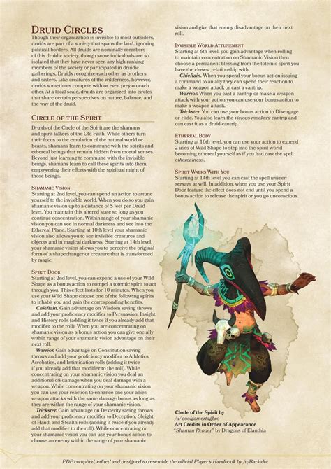 Dnd E Homebrew Dnd Druid Dungeons And Dragons Classes Dnd E Homebrew