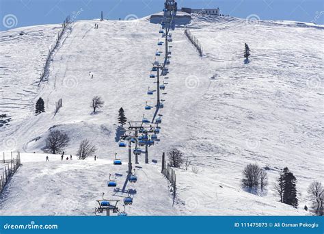 Uludag Mountain View. Uludag Mountain is Ski Resort of Turkey Stock