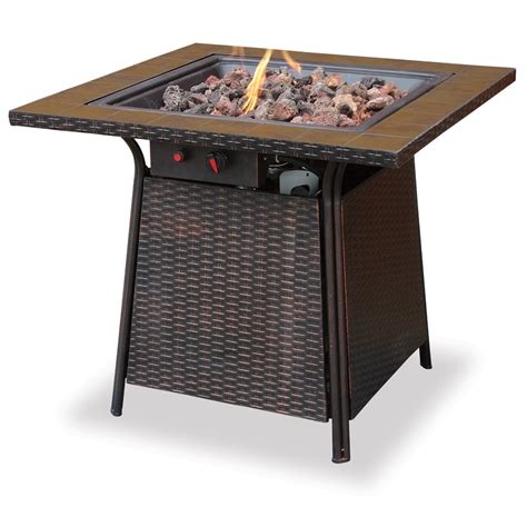 The best propane fire pit could resemble an elegant table made from steel and glass or a simple one of the more difficult things about choosing a fire table or propane fire pit is the height. Shop Blue Rhino 32-in W 30,000-BTU Brown Steel Liquid ...
