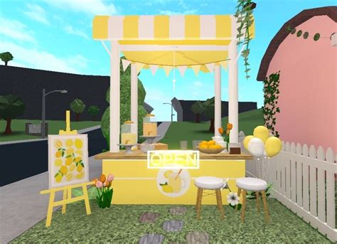 Lemonade Stand Bloxburg Fruit Stands Food Stands Food Stall Design