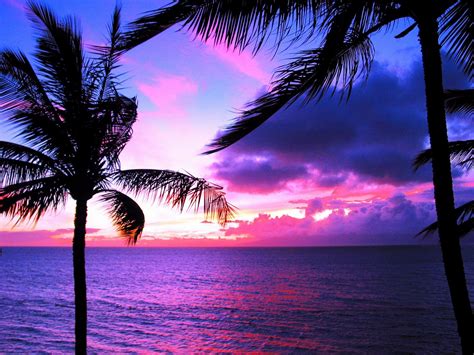 hawaii beach sunset wallpaper