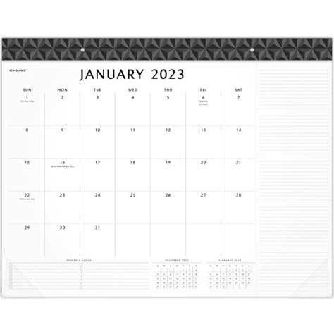 At A Glance Elevation 2023 Monthly Desk Pad Calendar Standard 21 34