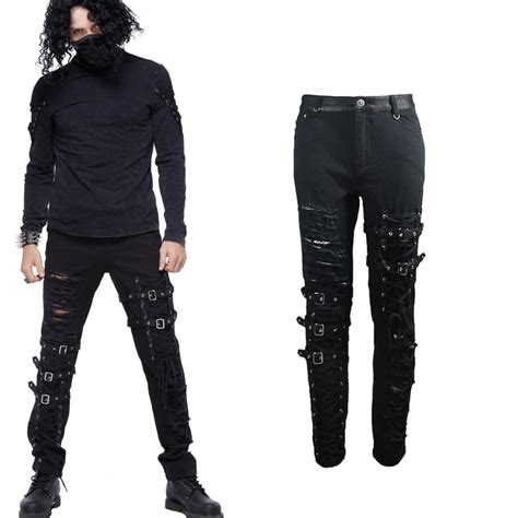 Punk Stretch Jeans In A Destroyed Look Boudoir Noir