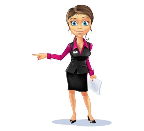 Business Girl Vector Character Vector Characters