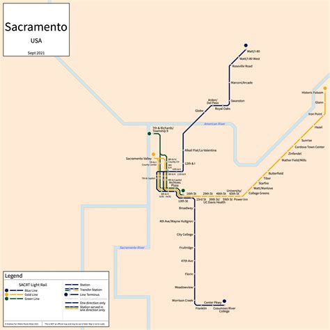 Metro Route Atlas - Sacramento, California, USA