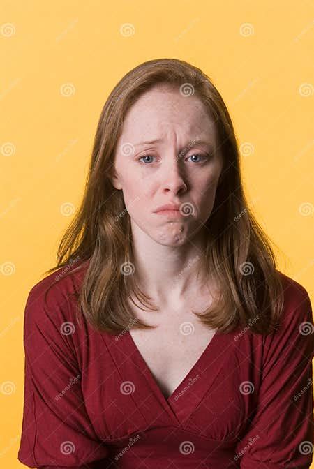 Depressed Woman 01 Stock Photo Image Of Woman Joyless 12494066