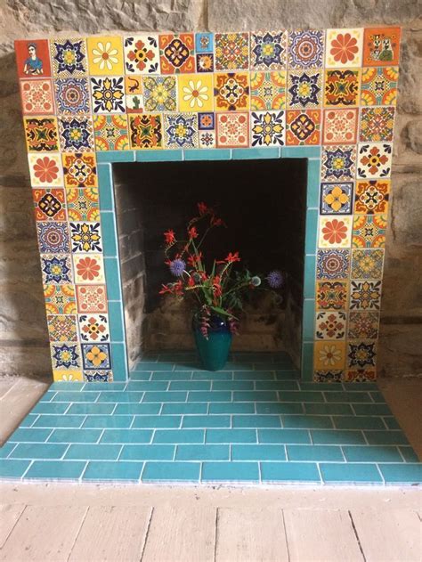 Moroccan Decor Mexican Fireplace Surround Mexican Tile Fireplace